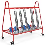 JolliLudo Track Field Starting Block Cart with Swivel Wheels Hold 10 to 12 Starting Blocks for Track and Field...