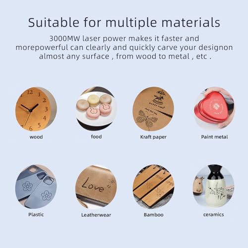 bosnyyds DJ6 Gravador a laser Marcação DIY Máquina de gravação portátil para DIY Artesanato Impresso