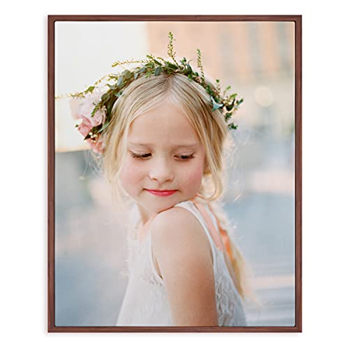 Image of Texas Art 10x10 Canvas Floater Frame, 1.25 inch Deep Wood Grain Texture Floating Picture Frame for Gallery Wrapped Canvas, Dark Walnut Modern Wall Decor for Home & Office, Fathers Gifts