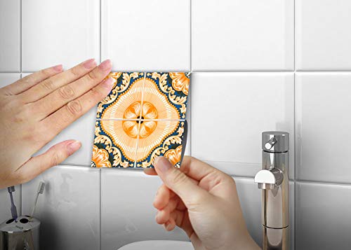 Backsplash Peel And Stick Tile Stickers 24 Pc Set Authentic Tile Decals Bathroom & Kitchen Vinyl Wall Decals Easy To Apply Just Peel & Stick Home Decor (4X4 Inch, Stickers H1) #TOP6