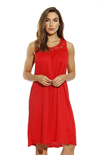Just Love Nightgown / Women Sleepwear / Sleep Dress, 1541B-Red,3X Plus #TOP24
