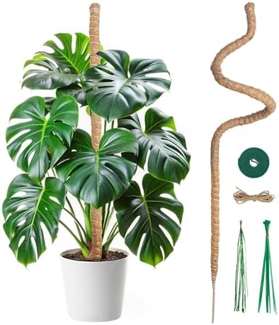Mcbazel 47'' Bendable Moss Pole Monstera Plant Support for Climbi...