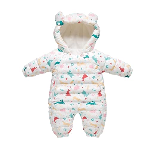 Toddler Baby Snowsuit Cute Graphic Newborn One-Piece Puffer Coat Jumpsuit Infant Winter Clothes Boys Girls for for 0-3 Years