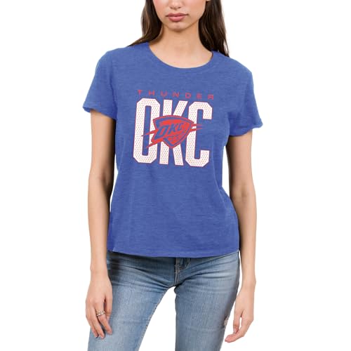 Junk Food NBA - Oklahoma City Thunder - City Mesh - Officially Licensed Women's Short Sleeve Fan Tee