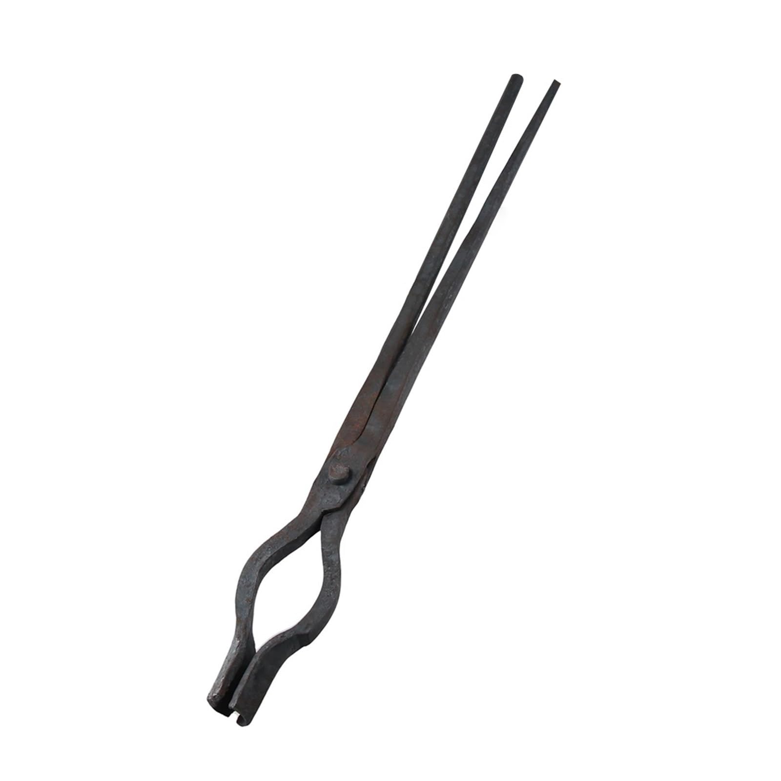 Fire Pit Tongs 47cm Beginner Welding Tool Black Professional Blacksmiths Bench Soldering Pliers for Camping
