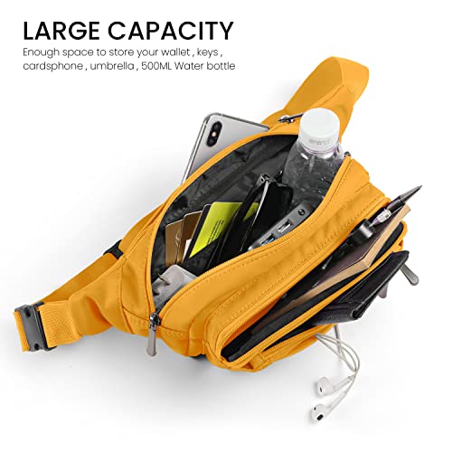 image for CXWMZY Fanny Packs For Women & Men Waist Pack Hip Bum Bag with Multi-P