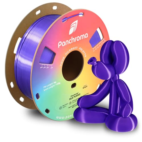 Image of Polymaker Panchroma Silk PLA Filament 1.75mm for 3D Printing, 1kg, Purple | Neatly Wound, High-Gloss Finish PLA, Easy Print & Smooth Feeding, Compatible with Bambu Lab & Most 3D Printers