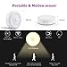 Rechargeable Motion Sensor Light 1000mAH LED Puck Lights, Stick Anywhere Light, Cordless Closet Light, Automatic Under Cabinet Lighting for Counter,Pantry,Wardrobe,Hallway,Stairs,Warm White 3 Pack