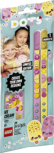 Pulseras LEGO DOTS Ajustables Kit de Manualidades Personalizables con Diseños de Helados 4