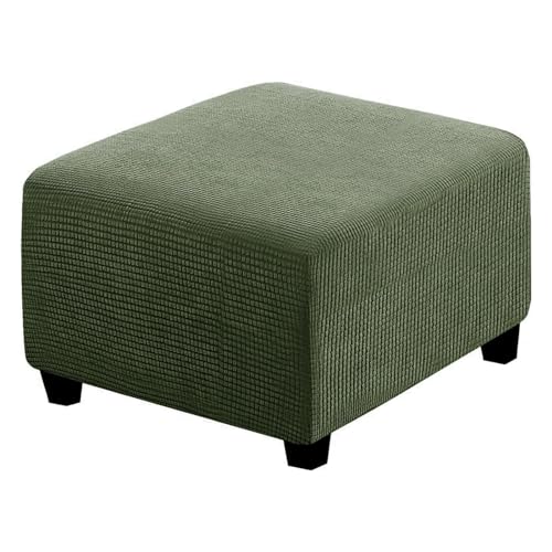 LJWDYS 4 Sizes Square Footstool Cover, Super Soft Stretch Ottoman Pouffe Slipcovers (Color : Green, Size : Large) - Cosy Home Interiors LJWDYS 4 Sizes Square Footstool Cover, Super Soft Stretch Ottoman Pouffe Slipcovers (Color : Green, Size : Large)