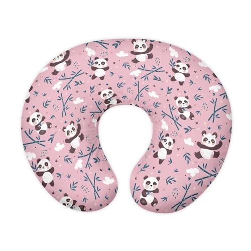 Image of Panda Baby Nursing Pillow Cover Stretchy Breathable Breastfeeding Pillow Cover Easy to Clean Neutral Pillow Cover for Infant Snug