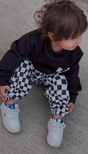 Arshiner Boys Fleece Colorblock Sweatshirt & Pants Outfit Set Fall Winter Clothes Toddler to Big Kid Sizes (2T - 12Years)4