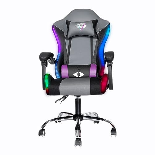 VORIC Silla Gamer con Luz Led Andrómeda, Silla Ergonómica...
