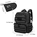 DSLEAF Tactical Pistol Backpack with 4 Pistol Cases, Gun Backpack for Handgun with 17x Magazine Slots for Hunting and Shooting