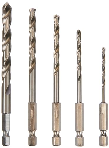 Krino 01068700 Hss-G Set Punte Rettificate Con Attacco Esagonale 1/4 Per Acciaio-5 Pezzi