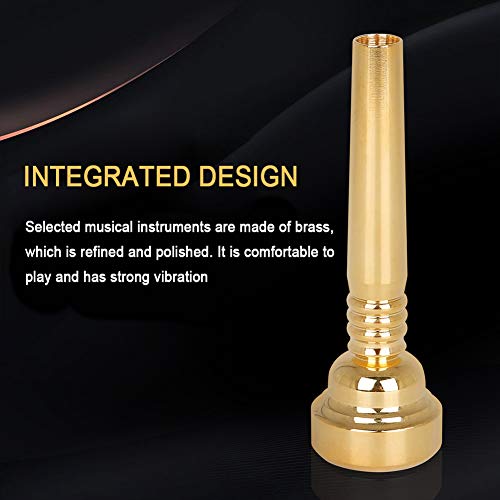 17C Trumpet dezirZJjx 17C Size Professional Brass Trumpet Mouthpiece Musical Instrument Accessory - Golden