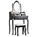 Unihome Vanity Table White Makeup Table with Mirror and Drawers Bedroom Dressing Table for Women