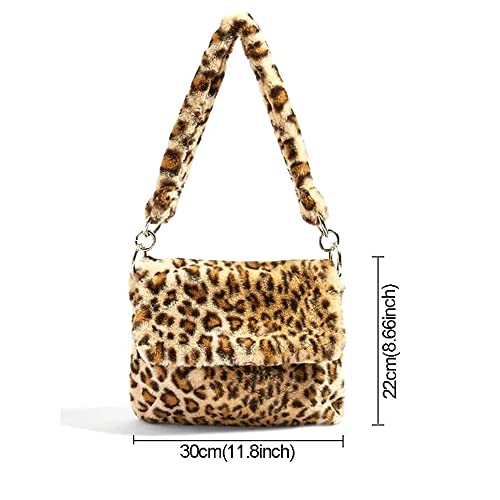 Bolso tote para mujer, bolso cruzado con estampado de guepardo, bolso de piel sintética miniatura 6