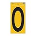 Hy-Ko Products RV-75-0 5 in. Black & Yellow Reflective Background Number 0