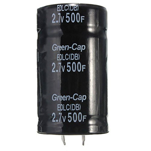 TickSmile Black 2.7V 500F 35 X 60mm Super Farad Capacitor
