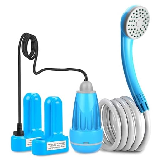 innhom Portable Shower Camping Shower Outdoor Camp Shower Pump, Electric Rechargeable Portable Camping Shower, Powered by Rechargeable Battery, 1 Year Warranty
