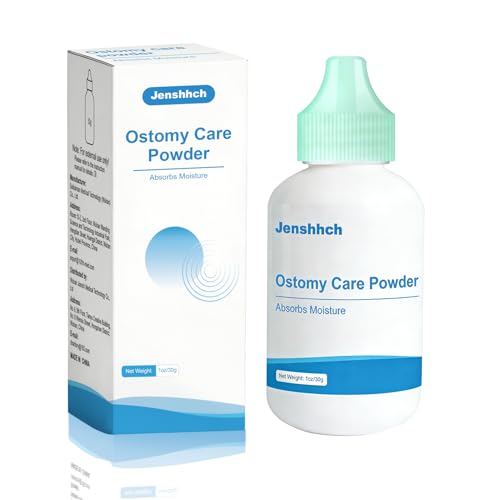 Jenshhch Stoma Powder 1 oz (30g) Medical Colostomy Skin Barrier Powder Protective Ostomy Care Supplies Powder for Ileostomy Urostomy Relief for CGM Glucose Monitor Adhesive Patch Skin Irritation