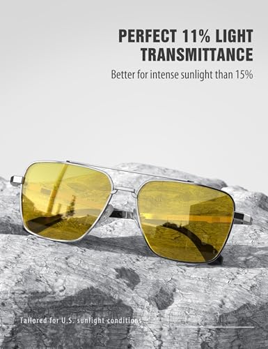 Image of LUENX Aviator Sunglasses for Women Men Polarized Lens Trendy Sun Glasses - UV 400 Protection 60MM with Accessories Driving