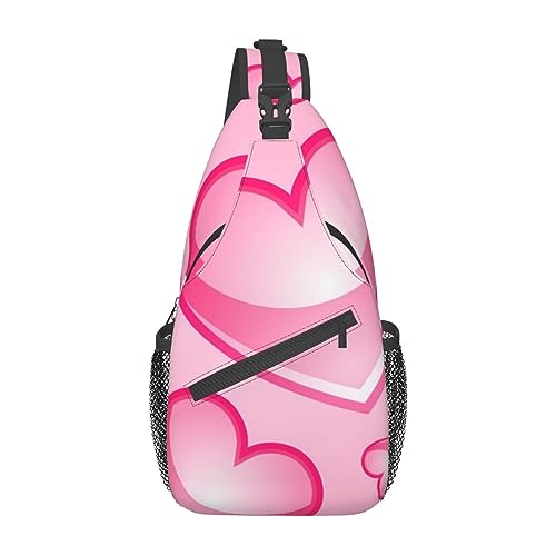 Sac de poitrine pour homme et femme noir et rose anti fatigue de voyage