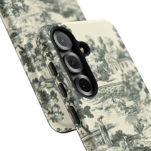 Coque rigide Samsung S25 mate anti-rayures motif vert