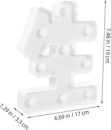 Miniatura 2 de Centro de mesa de luz de fiesta decoración de pared 1 juego de feliz cumpleaños LED de PVC luz de noche carta decoración decoración escritorio Topper