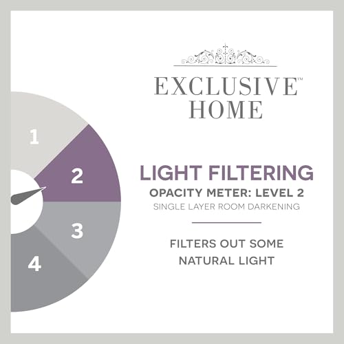 Exclusive Home Curtains Loha Linen Window Curtain Panel Pair, 54" x 108", Natural