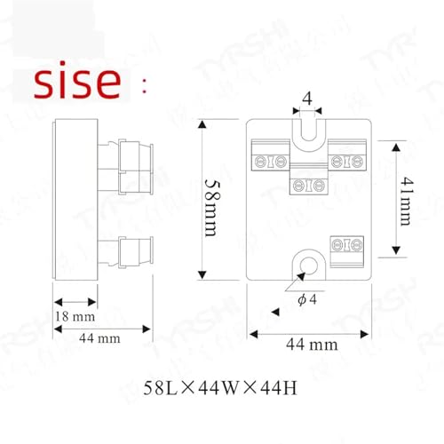 Relais statique triphasé 10A SSR triphasé 380V DC-AC commande CC pour moteur - 3