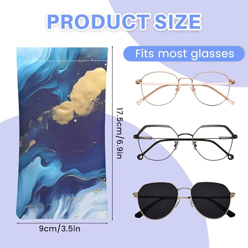 Image of 3pack soft eyeglass cases for women,glasses case,sunglasses case,eye glass case,glasses case multiple pairs