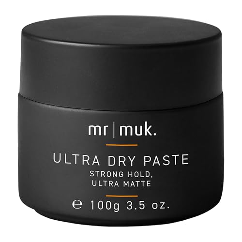 MUK. Mr muk Ultra Dry Paste - Strong Hold Texturising Paste for Men's Hair Styling. Matte Finish, Volume Boost & Long Lasting Control. Non Greasy, Water Soluble Formula for Easy Application, 100g