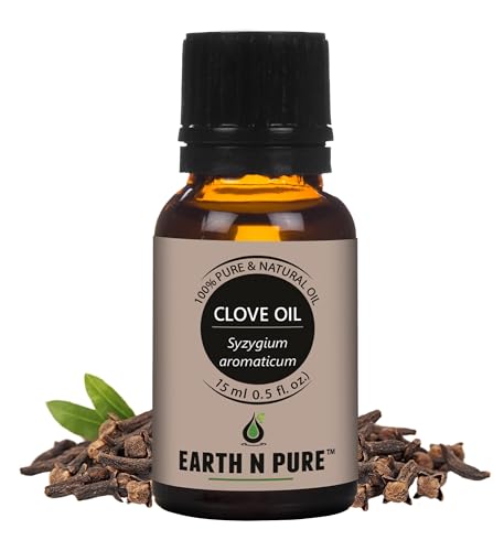 Image of Earth N Pure Clove Bud Essential Oil | 100% Natural & Therapeutic Grade | Undiluted | For Oral Care Teeth & Gums | DIY | Relaxation | Aromatherapy | Improved Mood | Massage | with Glass Dropper | 15ML