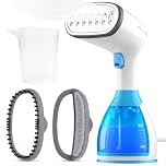 Handheld Clothes Steamer, 1500W Fast Heat-Up, 280ml Detachable Water Tank, Portable Garment Steamer for Wrinkle Removal, Vertical & Horizontal Steam Iron for Home, Travel & Office