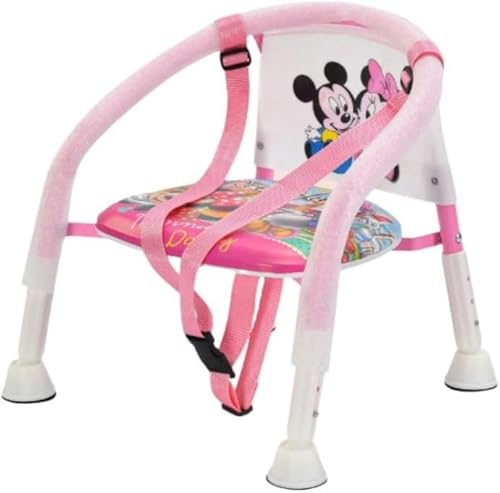 Yellowant ダイニングテーブル 折りたたみ式リフトチェア 背もたれ付き 幼児用スツール ベビーダイニングチェア 7〜36ヶ月の赤ちゃんに最適 (基本,ピンクのミッキー)