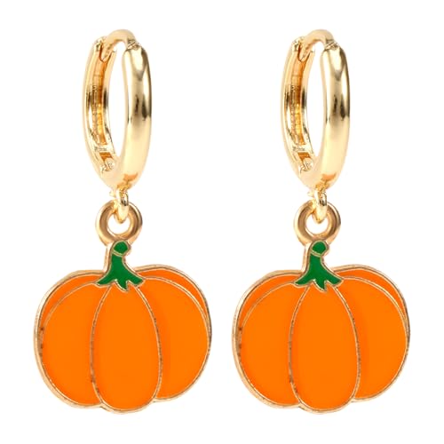 Pumpkin Earrings for Women, Halloween Autumn Thanksgiving Dangle Drop Earrings Cute Fall Jewelry for Women Halloween Party Birthday Present