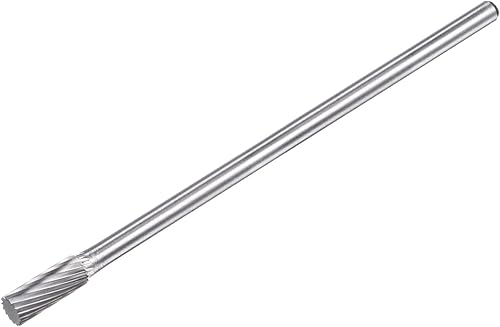 uxcell Limas rotativas de carburo, cilindro de corte único, punta de carburo de tungsteno, cabeza de corte de 0.315 in, vástago de 0.236 in,