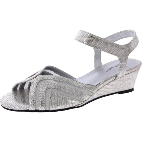 David Tate Womens Admire Peep Toe Dressy Wedge Sandals