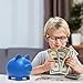 Piggy Bank, Coin Bank for Boys and Girls, Children's Plastic Shatterproof Money Bank(Dark Blue, Medium)
