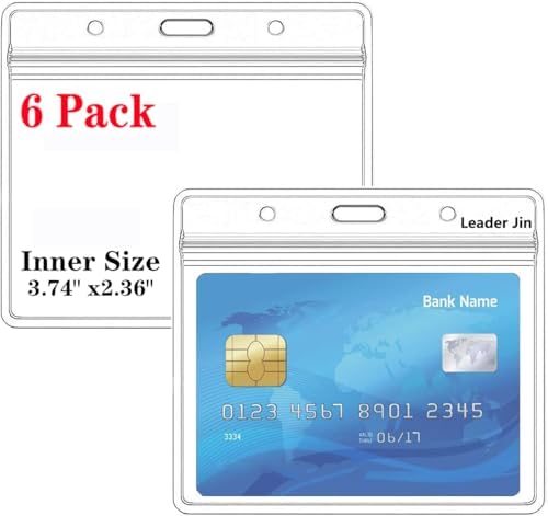 Amazon.com : Extra Thick Horizontal ID Card Name Tag Badge Holder with ...