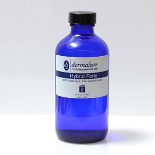 Dermalure Hybrid Forte - 40% Lactic Acid, 15% Salicylic Acid 8oz. 240ml Pro Size (Face Exfoliant for Acne, Hyper-pigmentation & Aging Care)