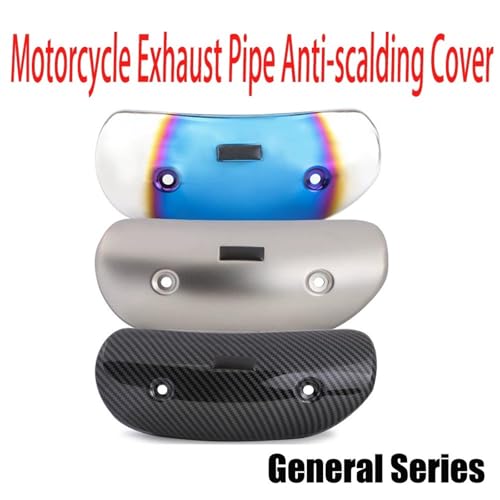 Evita quemaduras en moto con este protector de escape universal de fibra de carbono 2