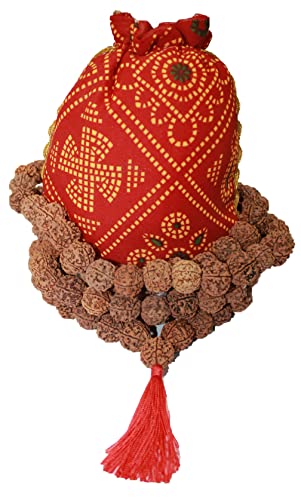 Himalayan Organic Rudraksha Meditation Natural Mala with Bigger Size 16-18 MM and 108 +1 Prayer Guru Beads. Grown up in high Himalaya of Nepal Without Chemical, Wax and Color Treatment Good for Puja, Yoga, Meditation