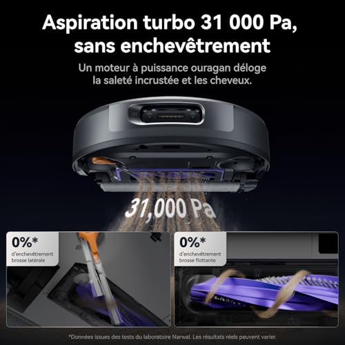 NARWAL Flow 2 Robot Aspirateur, 31 000 Pa 4.0 FlowWash Lavage, Séchage 60℃ – vue 4