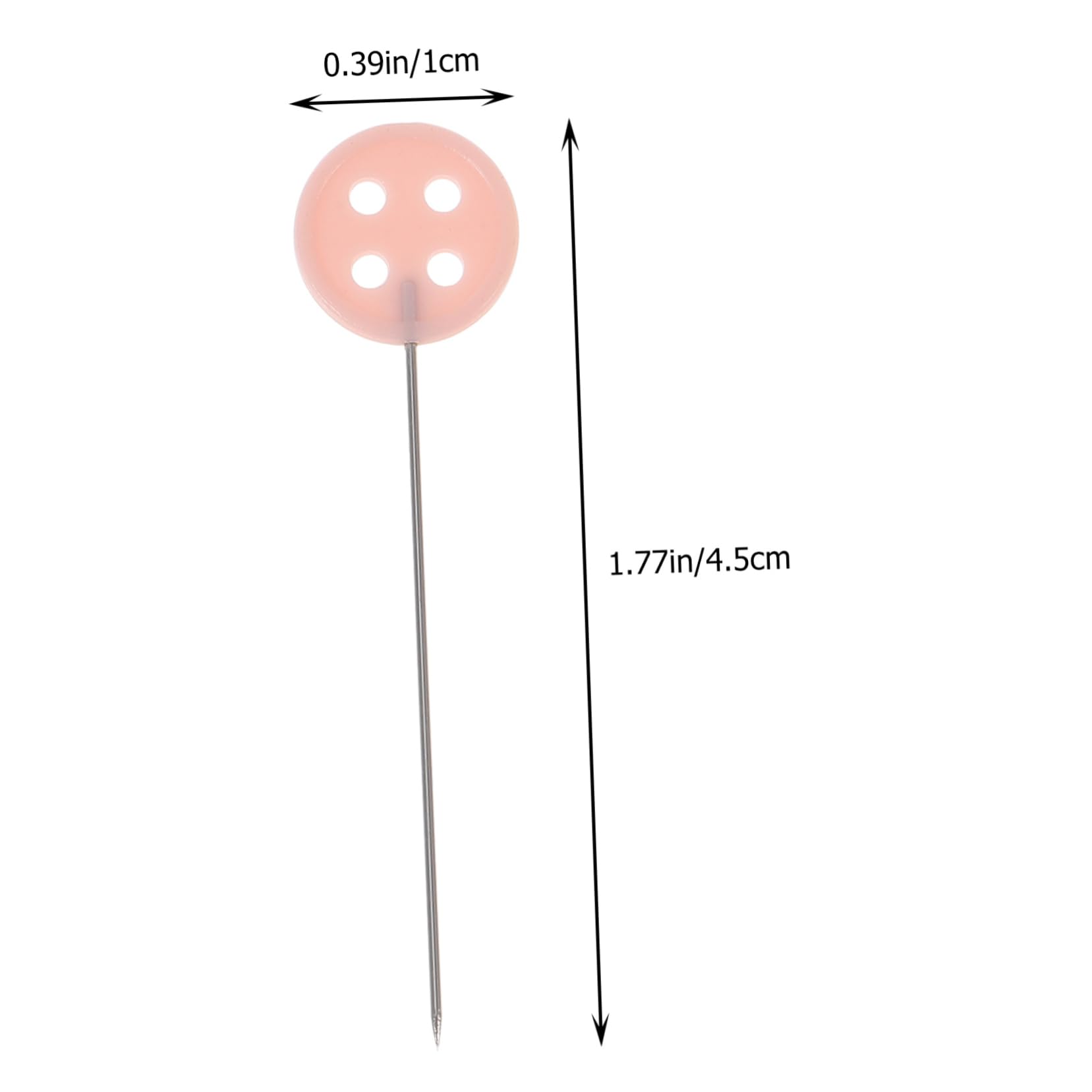 LALAFINA 200Pcs Button Head Straight Flat Sewing Pins for DIY Crafts Flat Heads for Easy Visibility for Dressmaking Quilting and Craft Projects