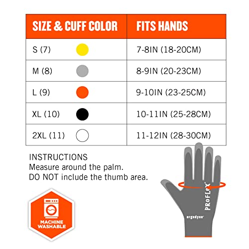 image for Ergodyne ProFlex 7044 Cut Resistant Work Gloves, ANSI A4, PU Coated Pa
