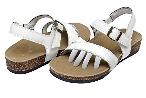 Wellrox Women's Santa Fee-Maddie White Casual Sandal 11