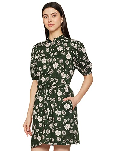 Image of Spykar Women's Cotton Classic Knee-Length Casual Dress